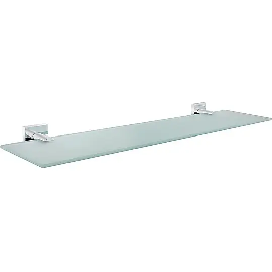 Aktuell Ablagekonsole Elean, 600 mm, Glas satiniert, Messing verchromt - 93 136 26