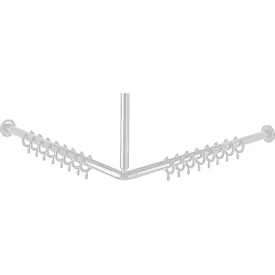 Duschvorhangstange Normbau aus Nylon mit 18 Vorhangringen, weiß, Länge 900 mm - 0781020019 Direktkauf