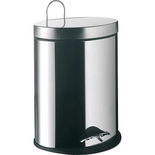 Abfallbehälter emco system 2, Edelstahl, mit Deckel, oval, stehend, 5 Liter - 355300004 Bestpreis
