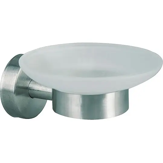 Seifenschale Axial mit Wandhalter, Edelstahl matt Finale Aktion