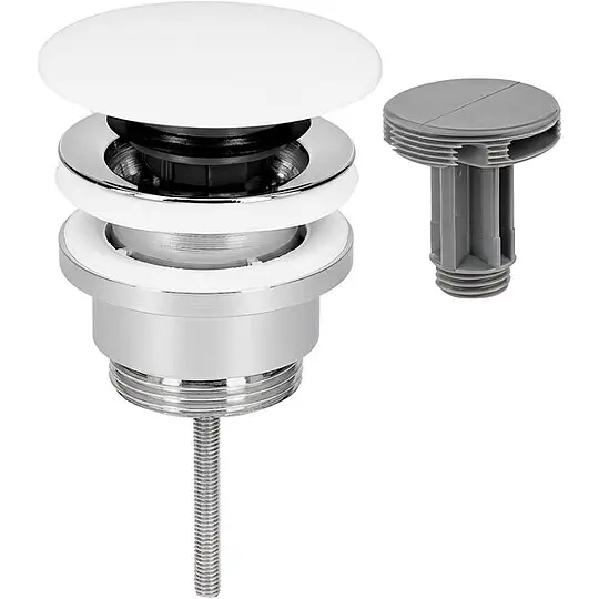 Heißes Angebot Schaftventil 1 1/4'' Klicker, Abdeckplatte Corian, universal - Ø 72 x 0-70 mm