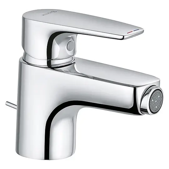 Bidetmischer KLUDI PURE & SOLID mit Zugstangen-Ablaufgarnitur, chrom - 342160575 Expressversand