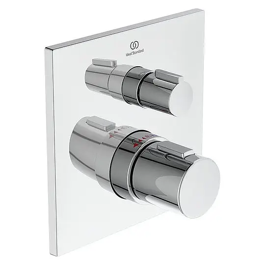 Unterputz-Brausethermsotat Ideal Standard Ceratherm C100, Rosette 163 x 163 mm, chrom - A6956AA Kostenloser Versand