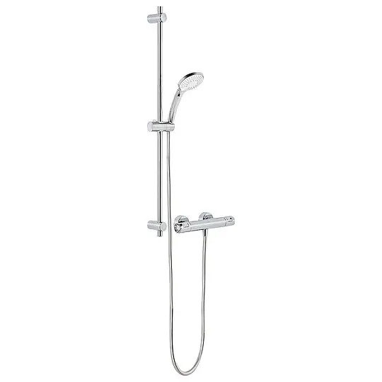 Brausethermostat-Set Ideal Standard Ceratherm 25 Brausestange 900 mm, Handbrause Ø 100 mm und Brauseschlauch, chrom - A7204AA Preis Gesenkt