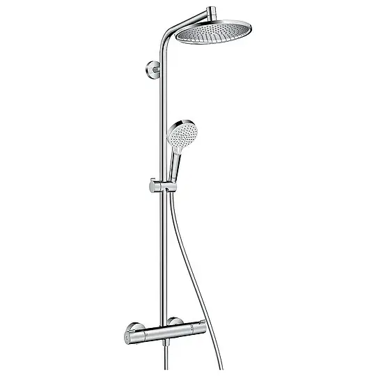 Angebot Brause-System Hansgrohe Crometta S240 Handbrause, Kopfbrause Ø 240 mm und Thermostat, chrom - 27267000