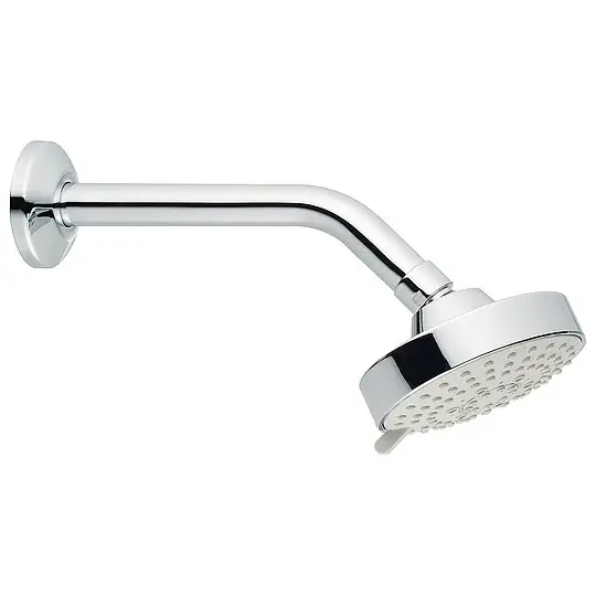 Kopfbrause Heinrich Schulte Modern 5F, Ø 100 mm, chrom inkl. Wandanschlussrohr - Z051535-00010 Sonderangebot