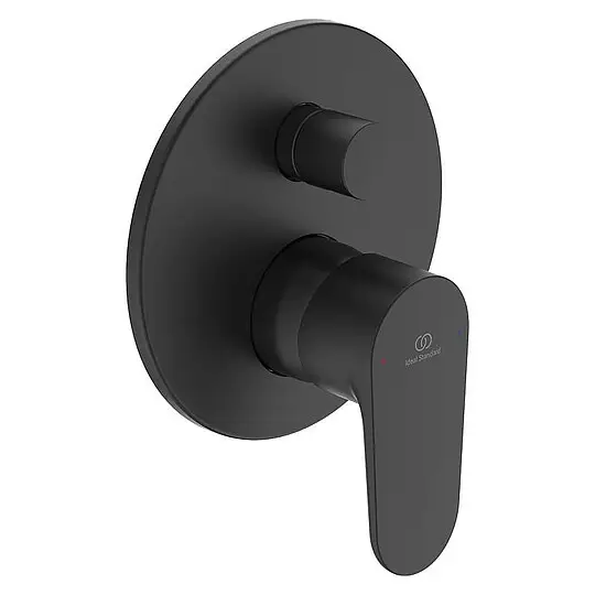 Unterputz-Wannenmischer Ideal Standard Cerafine O, Rosette Ø 163 mm, schwarz matt - A7350XG Markenprodukt