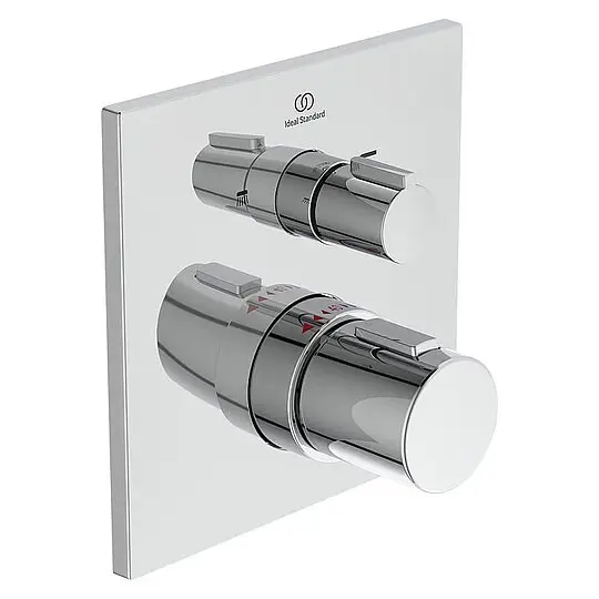 Unterputz-Wannenthermostat Ideal Standard Ceratherm C100, Rosette 163 x 163 mm, chrom - A7522AA Jetzt Kaufen