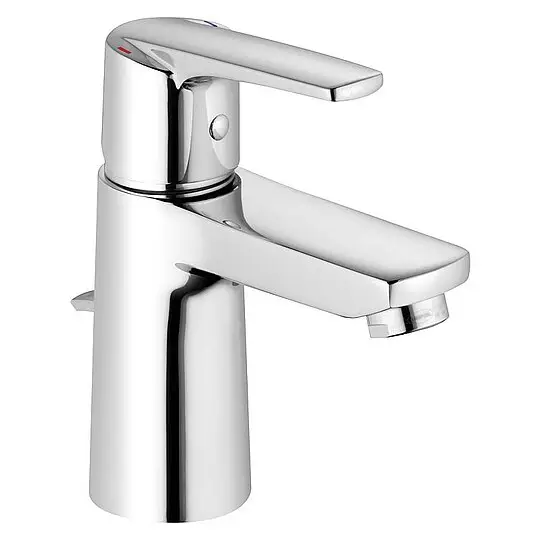 Schnäppchen Waschtischmischer Heinrich Schulte Alpha 300 ND, Ausladung 103 mm, mit Zugstange, chrom - Z059065-00010