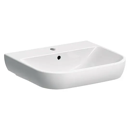 Waschtisch Geberit Smyle, 550 x 165 x 480 mm, weiß - 500227011 Begrenztes Angebot