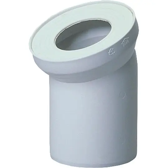 WC-Anschlussstück DN 100 - 22° - Weiß Echt