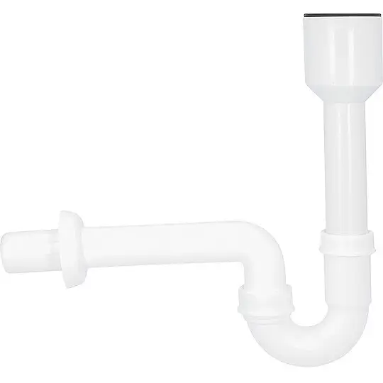 Siphon für Urinal / Ausgussbecken mit waagrechtem Abgang und Rosette - 50 x 40 mm Nur Für Kurze Zeit