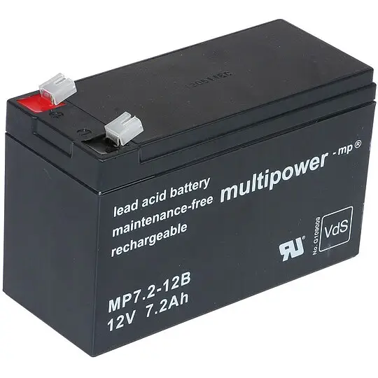 Sale Multipower Blei-Akku MP 7,2 - 12, Pb 12V/7,2 Ah - Stecksystem Faston 6,3 - Kapazität 7200 mAh