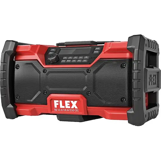 Schneller Versand FLEX Akku- & Netz-Baustellenradio - mit Bluetooth und AUX