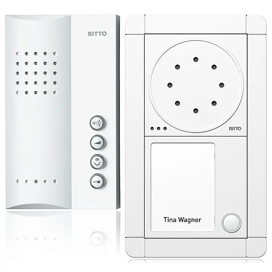Aktuell Türsprechanlage Ritto Portier Freisprechstelle für eine Wohneinheit - weiß/weiß