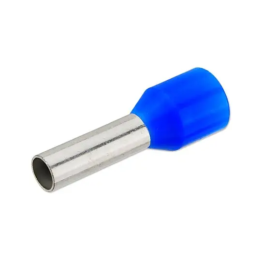 Aderendhülsen blau isoliert - 2,5 mm² - 8 x 14 mm - nach DIN 46228/4 - Beutel 100 Stück Online Kaufen