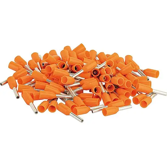 Ader-Endhülse isoliert 0,5 mm² x 12 mm orange - 100 Stück Wochenendangebot
