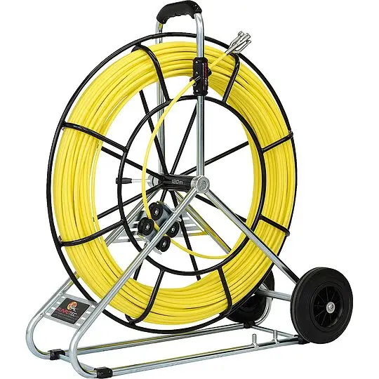 Kabeleinziehgerät RUNPOTEC Stahlhaspel Ø 730 mm, Band-Ø 7,5 mm - Glasfaserstab 80 m Billig
