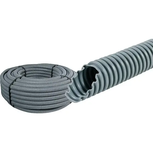 Kunststoffwellrohr MEP-FR, 750 N flammwidrig, NW 16, grau - Rolle 100 m Must-Have