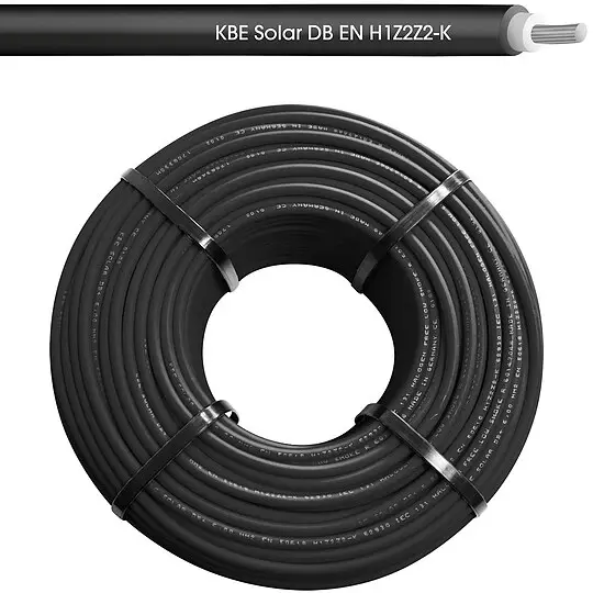 Kracherpreis KBE Solarkabel DB+ 6 mm² erdverlegbar - schwarz - Rolle je 100 m