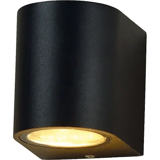 Kostenloser Versand LED's light LED Außenleuchte Lichtaustritt unten, rund, GU10 Sockel, schwarz matt - 81 x 92 x 68 mm