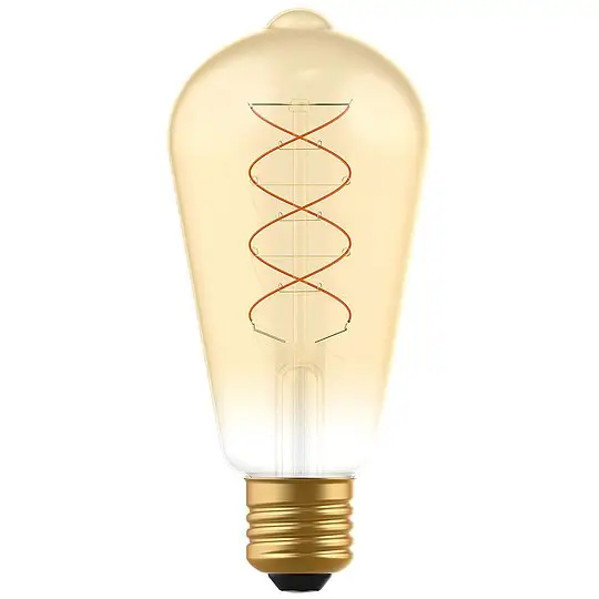 Neuheit LED's light LED Deko/Vintage Leuchtmittel - Röhrenform ST64, E27, 4W, 1800K, Gold 330° - dimmbar - 250 lm