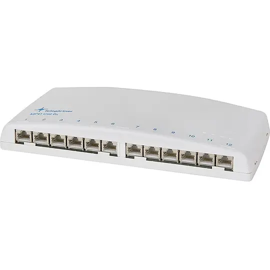 Mega-Angebot Mini-Verteiler MPD12-HS K Cat.6A , alpinweiß - 255 x 118 x 38 mm