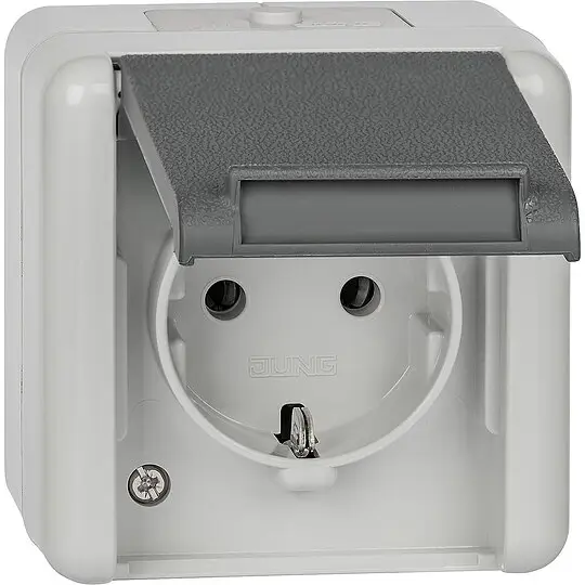 Schnäppchen Aufputz-Steckdose Jung 820 W / WG 800 - 1-fach