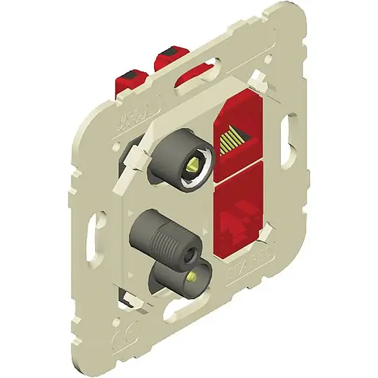 Multimedia-Dose (R-TV-SAT-2xRJ Cat.6), Enddose, Unterputz Garantierte Lieferung