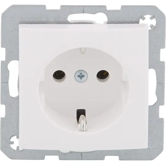 Preisreduziert Unterputz-Steckdose SCHUKO Berker 47438989, 250V, 16A polarweiß, glänzend