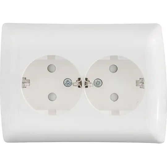 Schneller Versand Schuko Doppelsteckdose Siemens, mit erhöhtem Berührungsschutz, titanweiß, 5UB2211-3