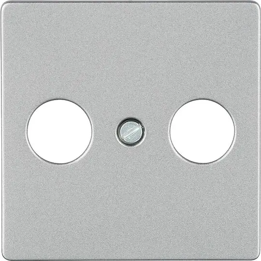 Preiswert Abdeckplatte für TV/SAT-Anschluss aluminiummetallic/ Schutzart IP20 2-Loch-Ausführung