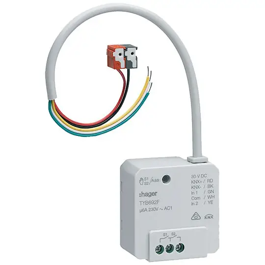 Expressversand Hager Schaltaktor Jalousieaktor 2/1-fach + 2 Eingänge 6A KNX Unterputz-TYB692F