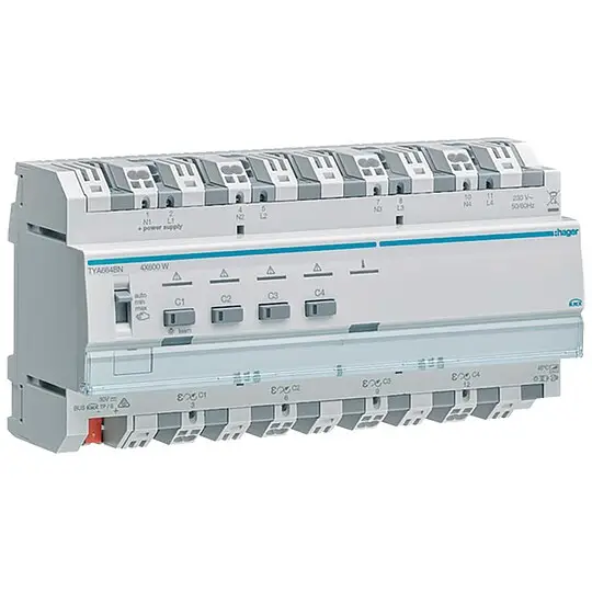 Saisonangebot Hager Universal-Dimmaktor 4-fach 5-600W ESL/LED KNX REG TYA664BN