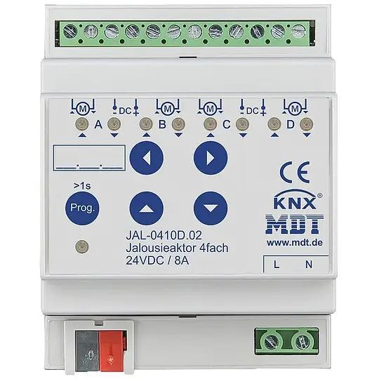 Reiheneinbaugerät Jalousieaktor 4-fach, 4TE, REG, 8 A, 24 V DC Preisreduziert