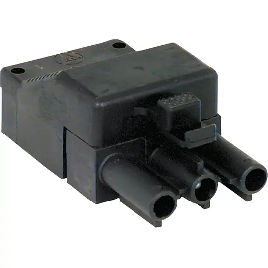 Stecker 3-polig / schwarz 250 V/16 A System Wieland Kostenloser Rückversand
