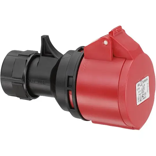 CEE-Kupplung, IP44, 5-polig 400V, 16 A - rot Sichere Zahlung