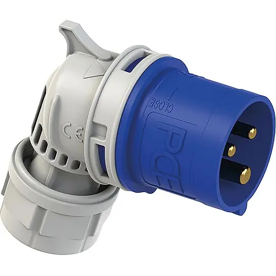 CEE-Winkelstecker 16A, 3-polig, 230V Twist, IP44 - Schraubklemmen Schneller Versand
