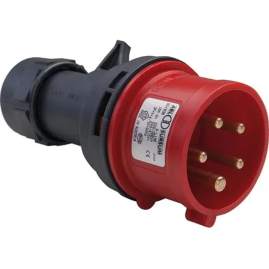 Top-Angebot CEE-Stecker 400V, 5-polig, IP44, 32 A - rot/grau