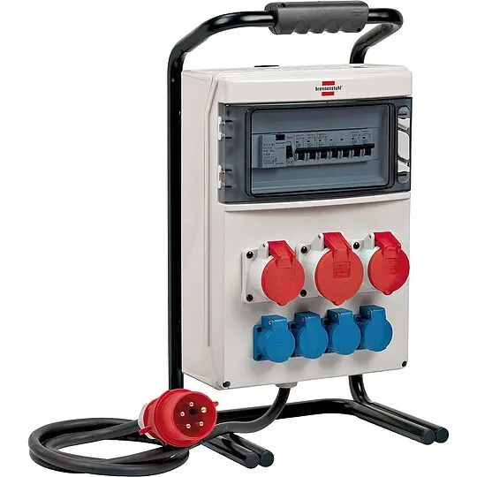 Tragbarer Stromverteiler BSV 4 nicht abschließbar - 620 x 320 x 250 mm Kostenloser Rückversand