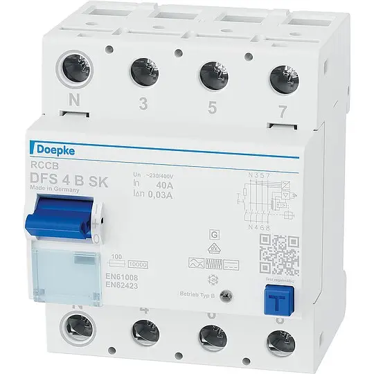 Fehlerstromschutzschalter DFS 4 063-4/0,30-B SK allstromsensitiv Typ B Jetzt Kaufen