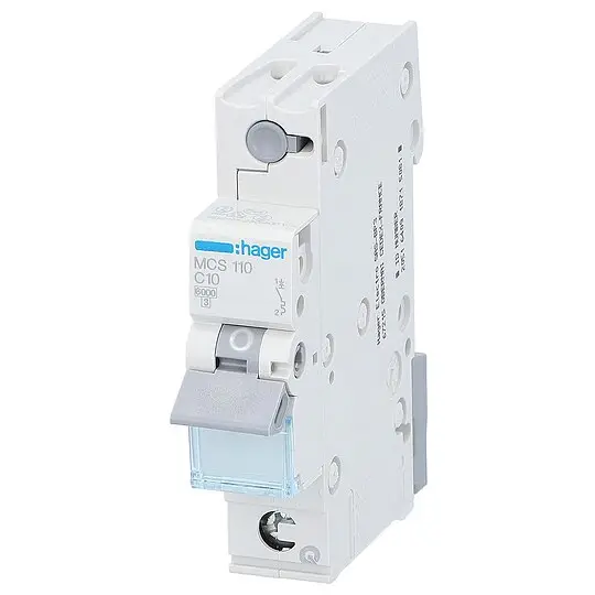 Leitungsschutzschalter Hager 1p,C10A,6kA,MCS110,QuickConnect Kostenloser Rückversand