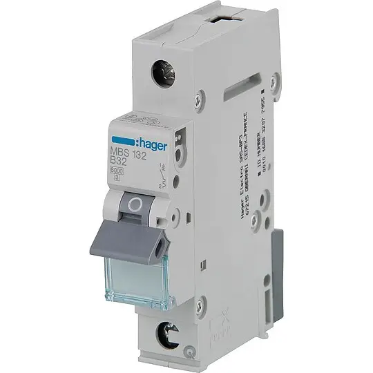 Sichere Zahlung Leitungsschutzschalter Hager, B32A 1p, 6kA, MBS132