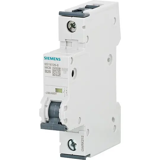 Leitungsschutzschalter Siemens, 10KA, 1-polig, B25A, 5SY4125-6 Preiswert