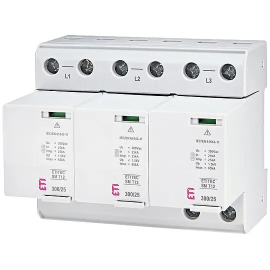 Kostenloser Versand ETI Kombiableiter ETITEC SM T12 300/25 3+0, REG