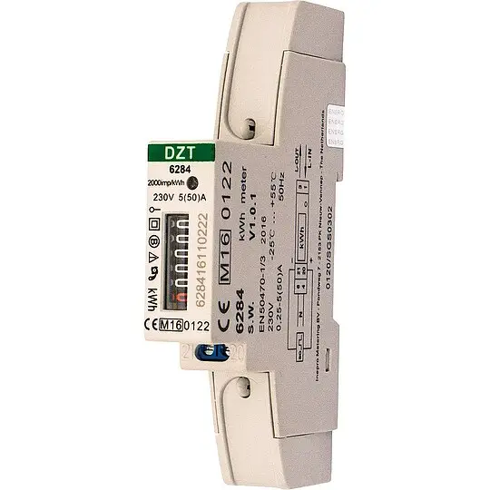 Wechselstromzähler DZT6284 MID 230V, 5(50)A, 50Hz Rollenzählwerk Preiswert