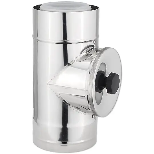 Gratis Versand Buderus konzentrisches Revisions-Abgasrohr DN80/125 - Länge 250 mm - mit Prüföffnung - Edelstahl - 7738112704