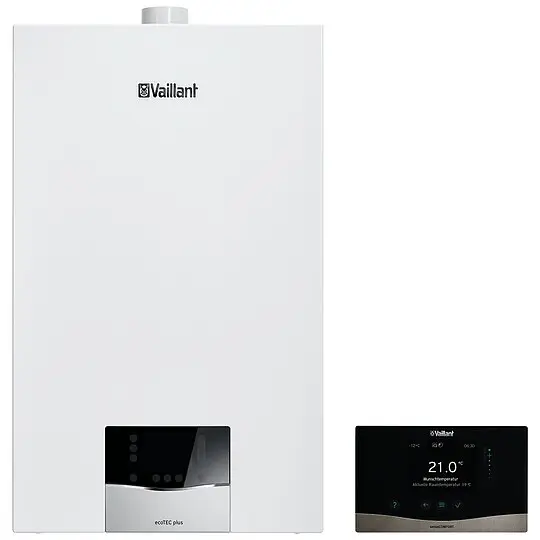 Geprüft Vaillant Gas-Brennwert-Paket 1.741/3 ecoTEC plus VC 25 CS/1-5 mit Regelung sensoCOMFORT VRC 720/3 - 8000016534