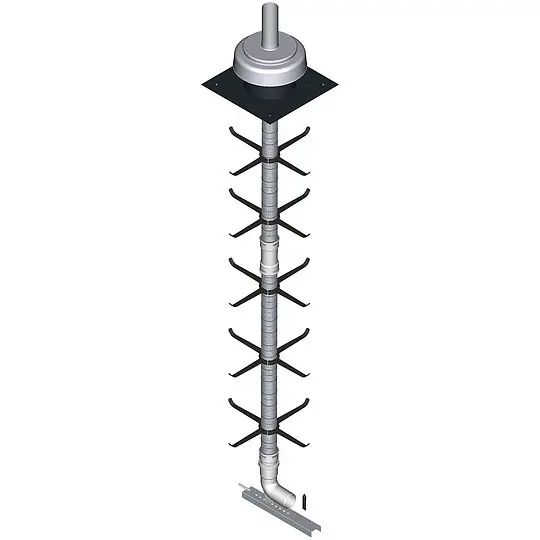 Sonderangebot Viessmann Basispaket Schacht (Metall/PPs, flexibel), Ø 60 mm, Kunststoff (PPs, Typ B) für doppelzügige Schornsteine - 7452173
