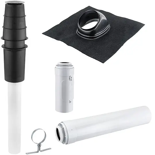 Viessmann Paket Abgassystem Ø 60/100 Dachdurchführung - Farbe schwarz - Z010442 Saisonangebot